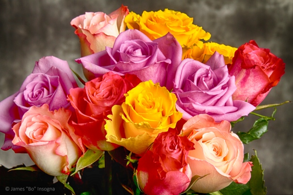 Beautiful Bouquet Of Multicolor Roses