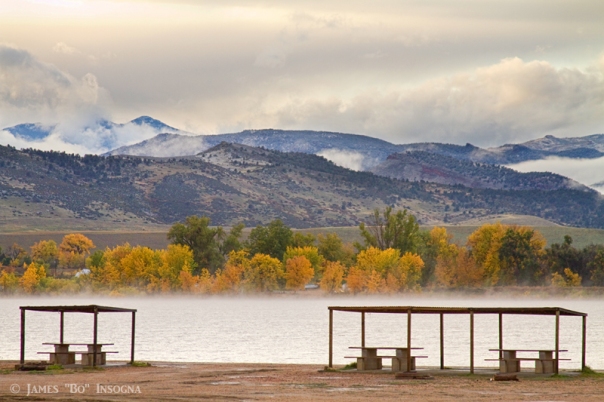 Foothills Reservoir Autumn View Boulder County