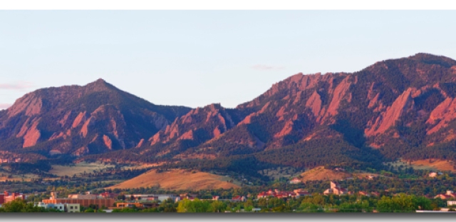 Boulder Colorado Flatirons 1st Light Panorama