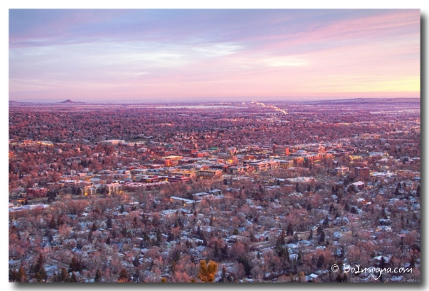 Downtown Boulder Colorado Morning View