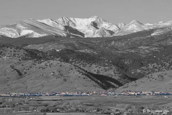 North Boulder Colorado Front Range View BW - James Bo Insogna