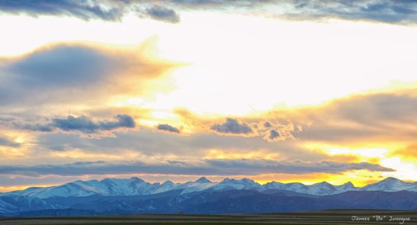 Rocky Mountain Lookout Sunset Panorama Art Print