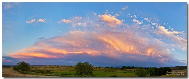 Storm Sunset Moon Longmont to Boulder CO Panorama C Photography Prints