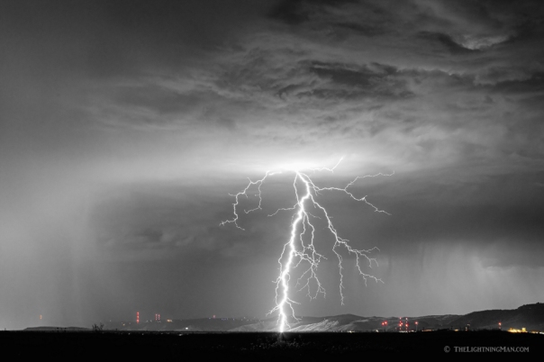  Lightning Strikes Following the Rain BWSC Art Print