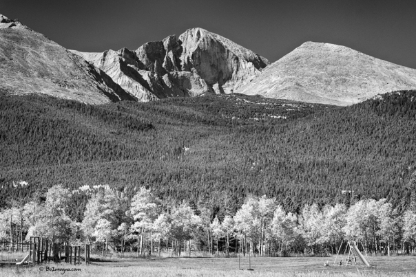 Longs Peak a Colorado Playground In Black and White