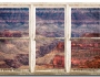 Rustic Window View Deep Into The Grand Canyon