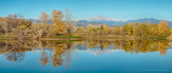  Autumn Peaks Golden Ponds Reflections Panorama