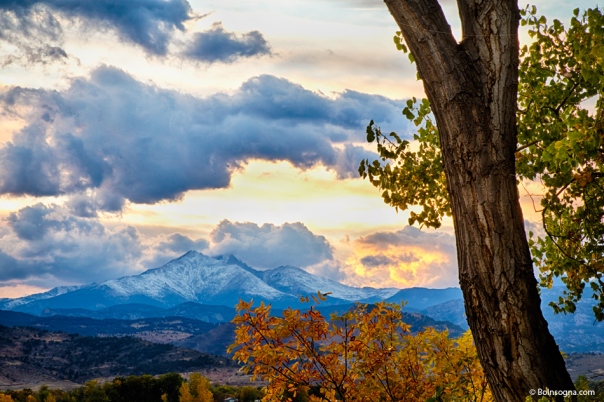 Colorado Rocky Mountain Twin Peaks Autumn View Art Print