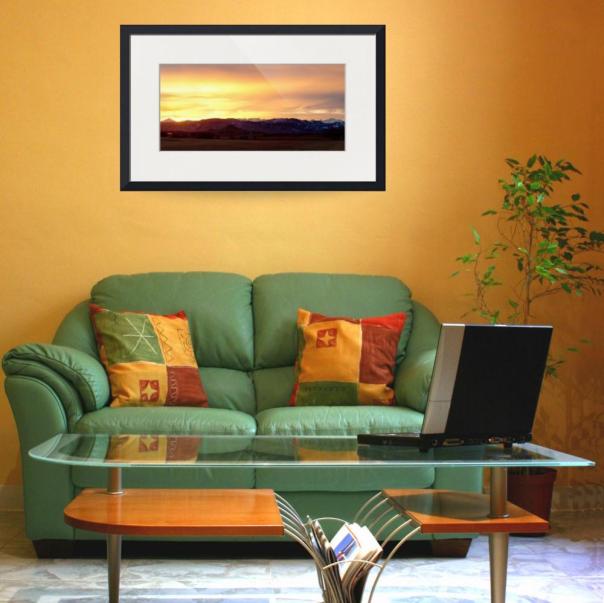  Haystack Rocky Mountain Front Range Sunset Panorama Art Print