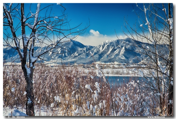 Boulder Colorado Winter Season Scenic View Art Print