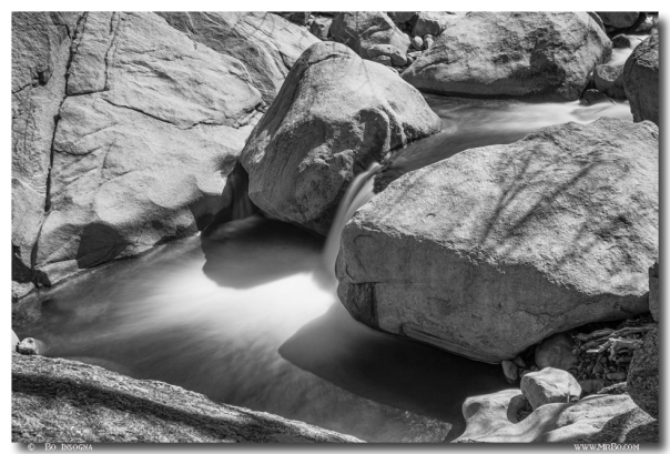 Shadows Of A Creek In Black And White Art Print