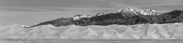 Great Sand Dunes National Park and Preserve Panorama BW
