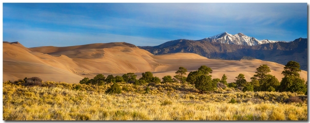 Plains Dunes And Rocky Mountains Panorama Art
