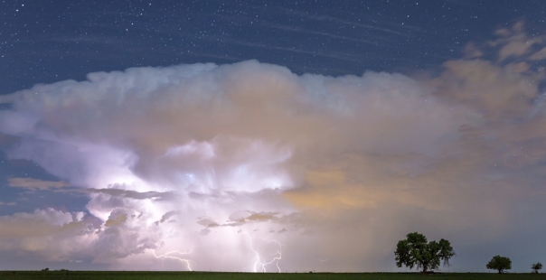 Lightning Thunderstorm On The Colorado Plains Art Print